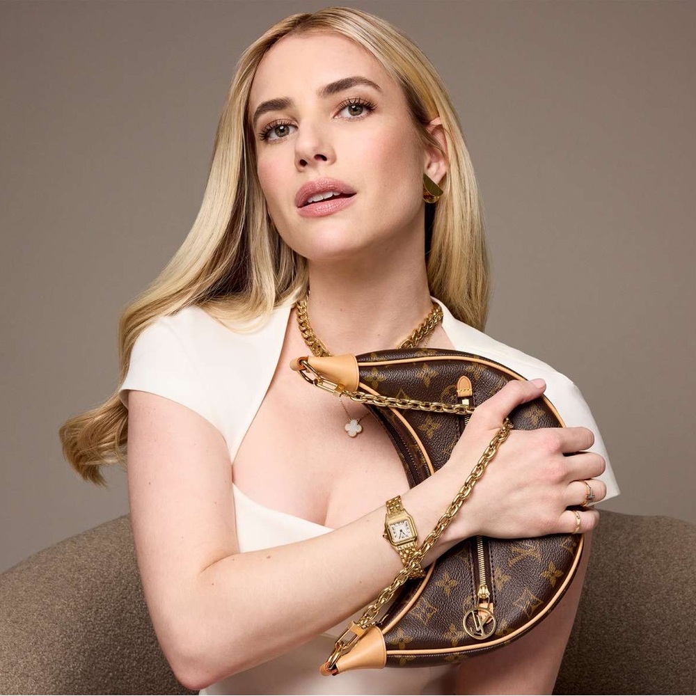 Monogram Half Moon🌙 Shoulder/ Handbag With Adjustable Strap and Chain INSPIRED